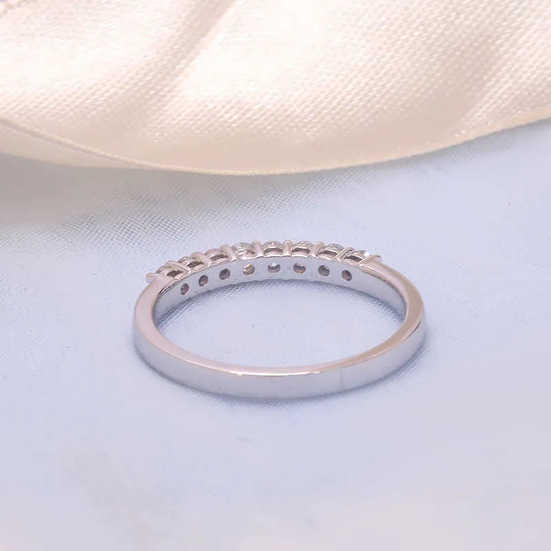 AEAW 14k or blanc 0 25ctw 2mm DF coupe ronde fiançailles mariage topaze Moissanite laboratoire cultivé diamant bague pour femmes 201l