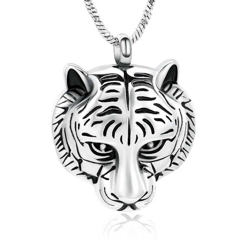 Anhänger Halsketten XJ002 Tiger Kopfdesign Haustierdekoration Schmuck - Gedenkten -Urn -Medaillon für tierische Asche Keepsake286Q