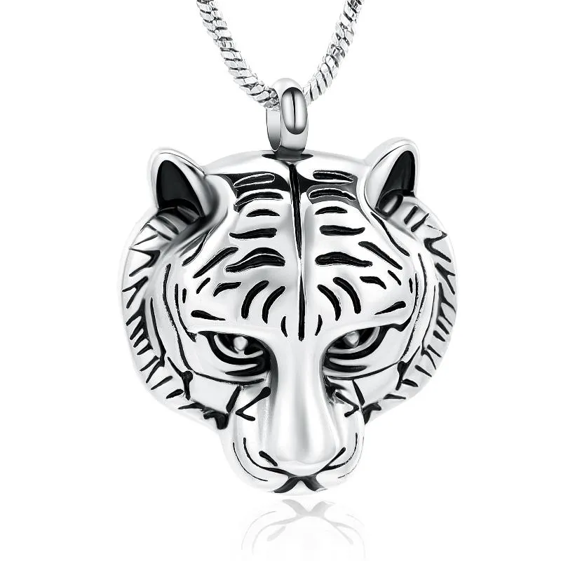 Ожерелья с подвеской XJ002, дизайн головы тигра, украшения для кремации домашних животных - мемориальная урна, медальон для пепла животных, Keepsake311K