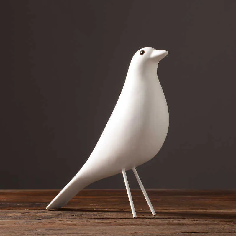 Artificiel pour décorer décoration de la maison Sculptures modernes salon résine oiseaux décoratifs Figurines d'animaux créatifs