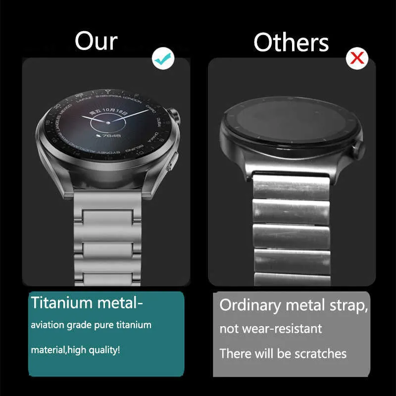 Titan-Uhrenarmband für Original Huawei Watch 3 Pro 22 mm Titan-Metall-Uhrenarmband für Huawei Gt 2 Magic 2 Gt 2e Armband H0915