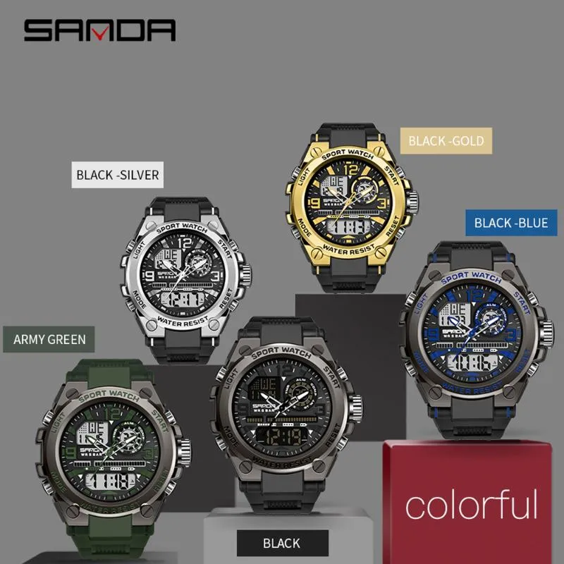 Top Brand Men's Watches 5ATM Waterproof Sport Military Wristwatch Quartz Watch For Men Clock Relogio Masculino 6024 Wristwatc281q