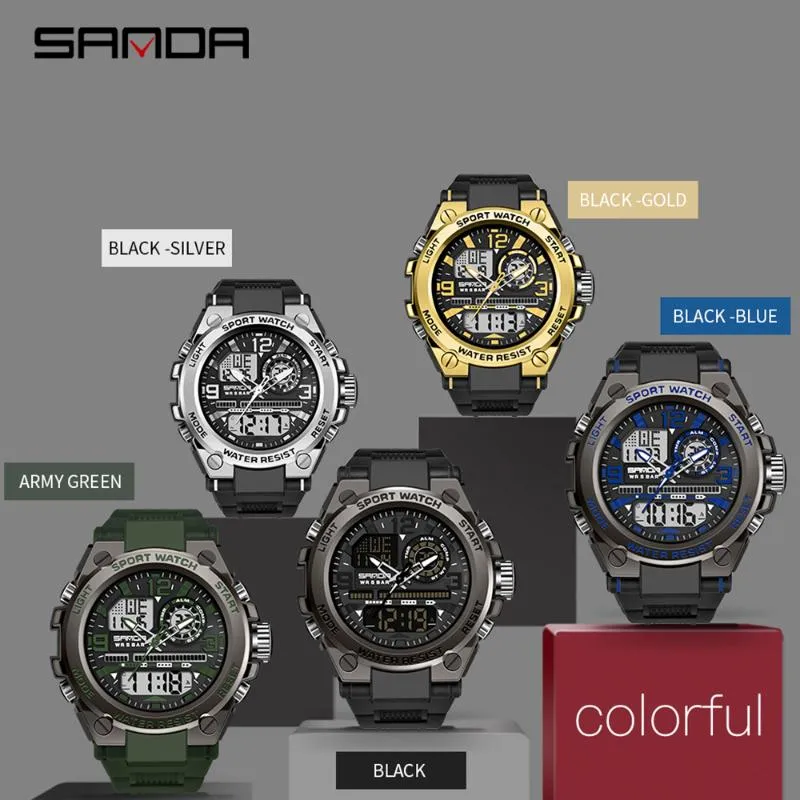 Top Brand Orologi da uomo 5ATM Impermeabile Sport Orologio da polso militare Orologio al quarzo uomo Orologio Relogio Masculino 6024 Orologio da polso282T