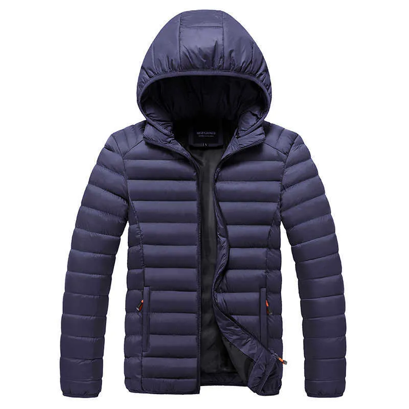 男性2021冬の新しいカジュアルな暖かい厚い防水ジャケットパーカーコート男性の外装のファッションポケットウィンドルーフハットパーカージャケットホットx0621