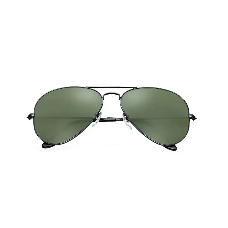 Verkopen Fashion Heren retro vlieger Zonnebril met glazen zonnebril met een spiegelglazen Drive -bril voor mannen en vrouwen ET280S