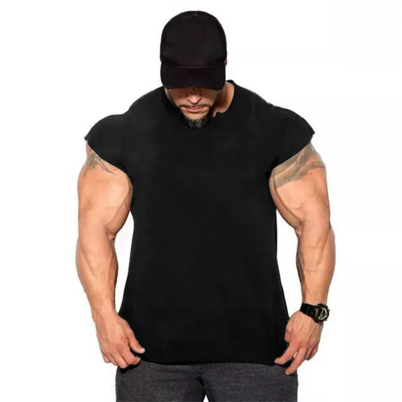 Marca em branco aptidão tanque de tanque homens undershirt camisa sem mangas camisa de verão ginásios vestuário magro fit muscle muscle bodybuilding colete streetwear 210421