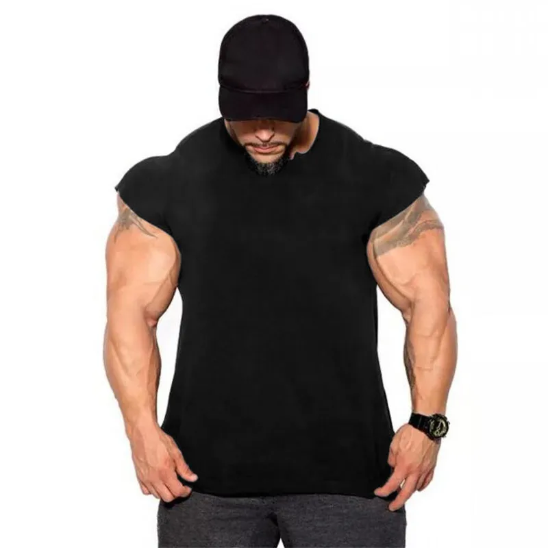 العلامة التجارية فارغة اللياقة البدنية تانك الأعلى الرجال undershirt أكمام قميص الصيف الملابس الملابس يتأهل العضلات كمال الاجسام سترة الشارع الشهير 210421