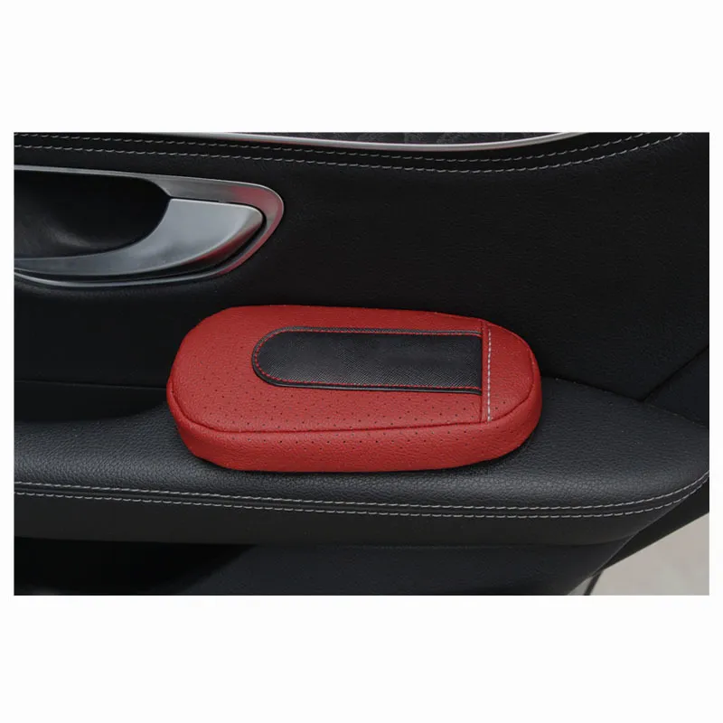 Lederen universele auto beenkussen knie deur arm pad voor alle accessoires voertuig beschermende auto styling