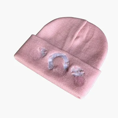 Classique Broderie Tricoté Chapeaux Laine Capuche Bonnets En Plein Air Coton Hommes Masque Casual Mâle Crâne Caps