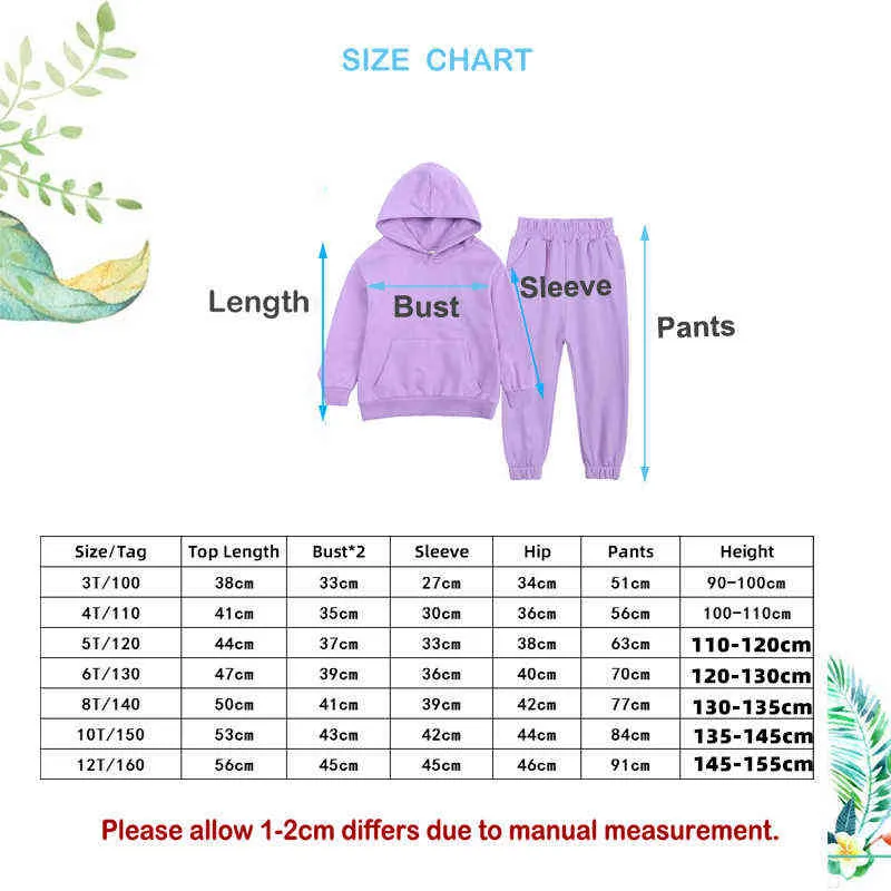 Meninos adolescentes vestuário inverno crianças meninas conjuntos de cor sólida mais lã casual casual sweatershirt desporto 211224
