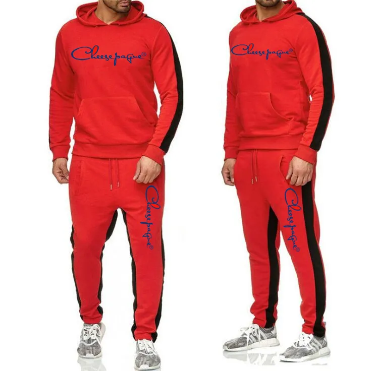 Marque de mode hommes ensembles survêtements automne nouveaux hommes sweats à capuche + pantalons de survêtement deux pièces costume à capuche ensembles décontractés hommes vêtements