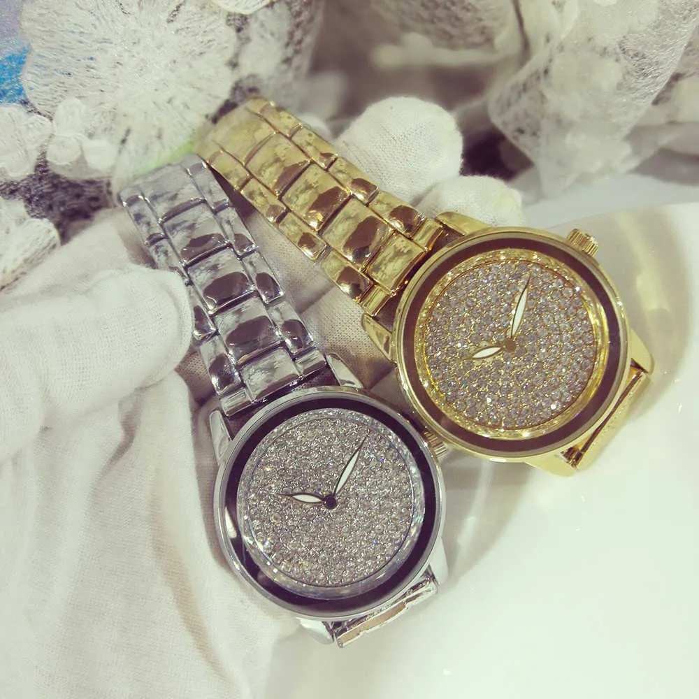 Bs bee irmã relógios femininos topo de luxo diamante genuíno senhoras relógio reloj mujer 210707209y