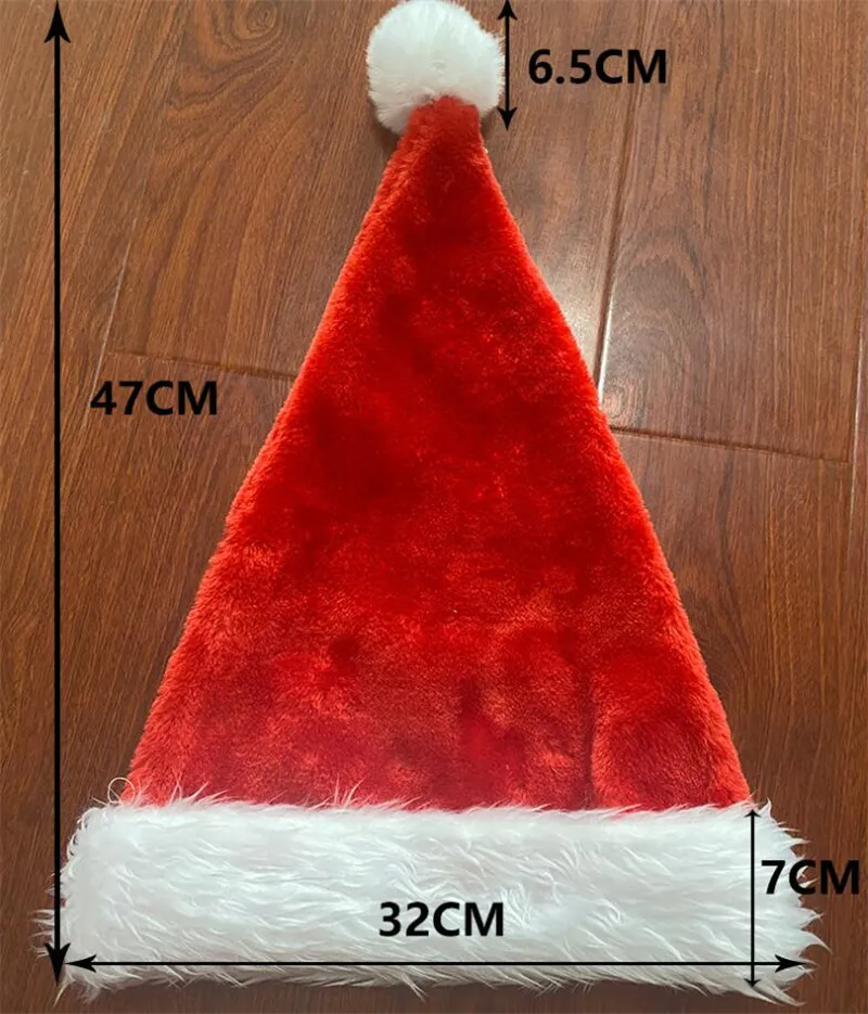 Peluş Noel Şapkaları Santa Noel Noel Noelleri Kırmızı Kalın Sıcak Yumuşak Velvet Pompom Beanie Şapka Kapakları Yeni Yıl Parti Kadınlar İçin Favorler Erkek Çocuklar 296n