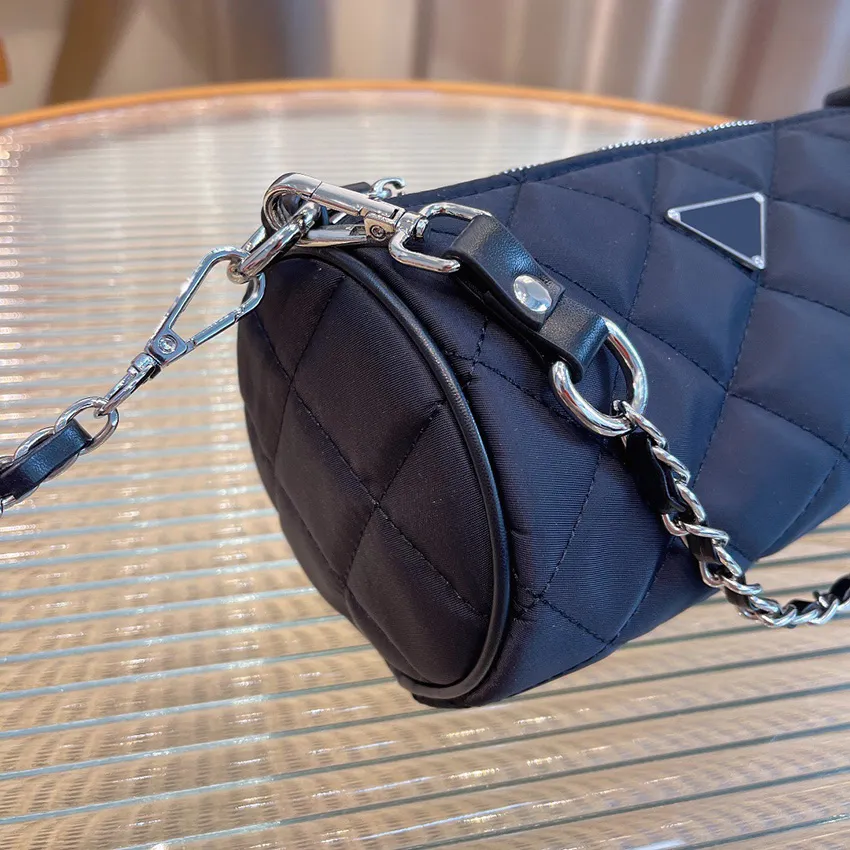 5A+mini Chain Crossbody Nylon Bags Pen container clutch Fashion Designer Shoulder Handbags Women`s Cylinder Bag with original box hand bag wholesale