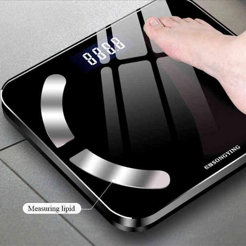 Beemsk Pro 홈 지능형 규모 건강 규모 욕실 바닥 바디 스케일 LCD 디스플레이 바디 욕실 밸런스 H1229