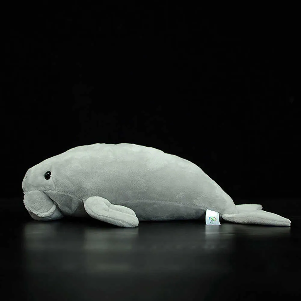 Nette Dugong Dugon Weiche Gefüllte Plüschtiere Manatee Puppe Simulation Kuschelige Lebensechte Dudongidae Ozean Tiere Modell Kinder Geschenk 36 cm Q0727