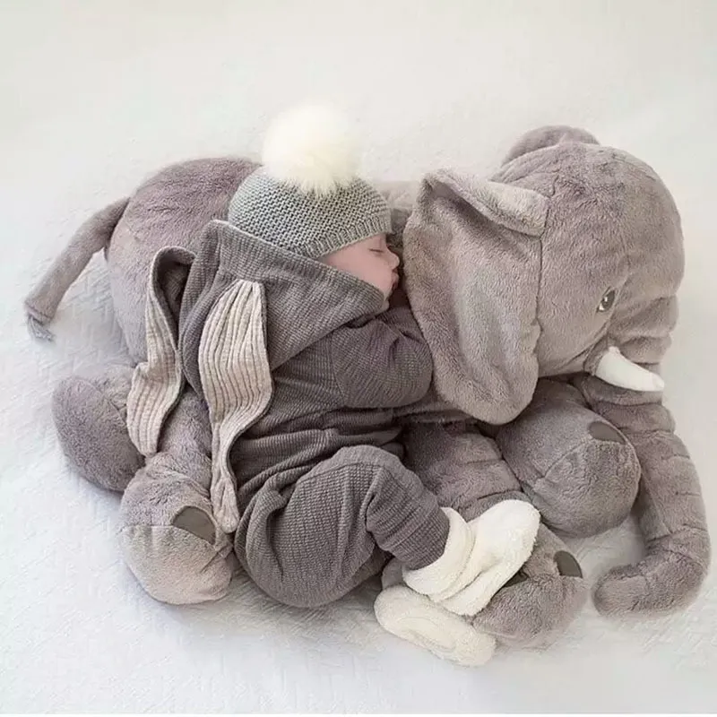 キッズ象かわいい人形ぬいぐるみの赤ちゃん寝の誕生日210515