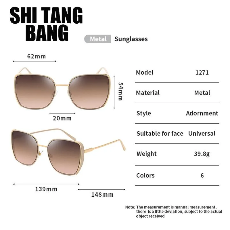 Occhiali da sole 2022 Fashion Metal Lregular Cat Eye Women Channel Trendy Ladies Sun Glasses for Female Eyewear287W