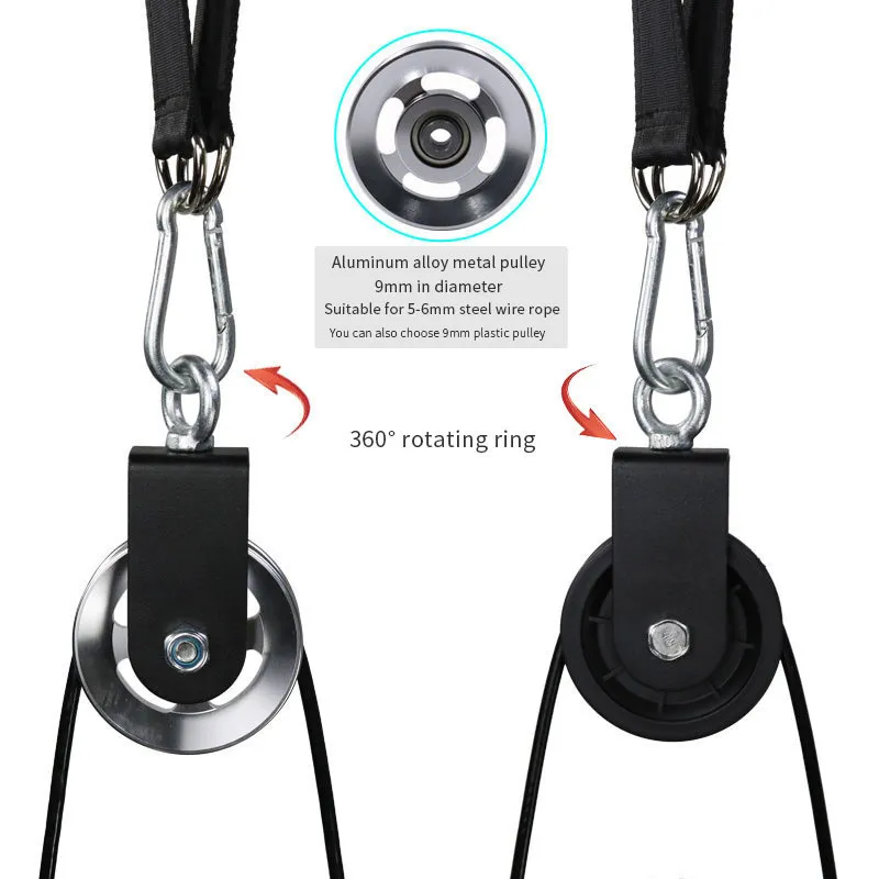 LAT Lift Pulley System Widerstandsband Fitnessstudio Fitnessgeräte Pull-Down-Trizeps-Trainingszubehör Trainingsplattenstift Verstellbarer Bizeps-Curl-Rücken Unterarm Schulter