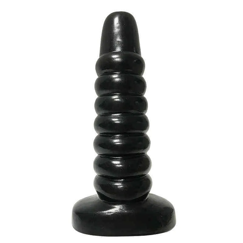 NXY Dildos Anal Brinquedos Super Grande Threaded Vestibular Plug Para Homens e Mulheres Masturbação Dispositivo Soft Expansão Externa Diversão Adult Products 0225
