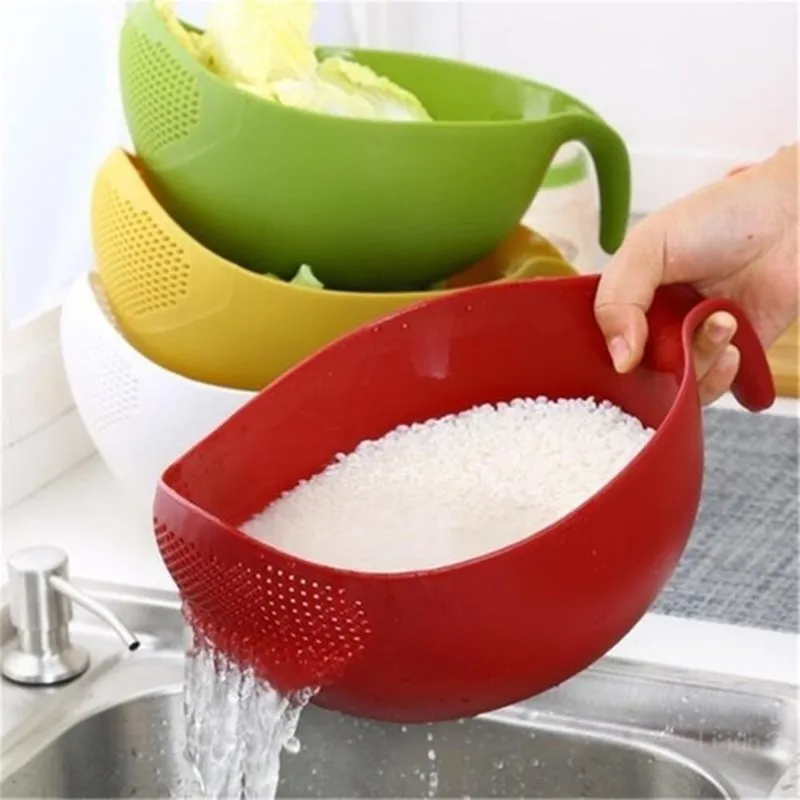 Ferramentas de lavagem de quinoa de lavadora de arroz Limpar ferramentas de cozinha de frutas vegetarianas com punho mais novo