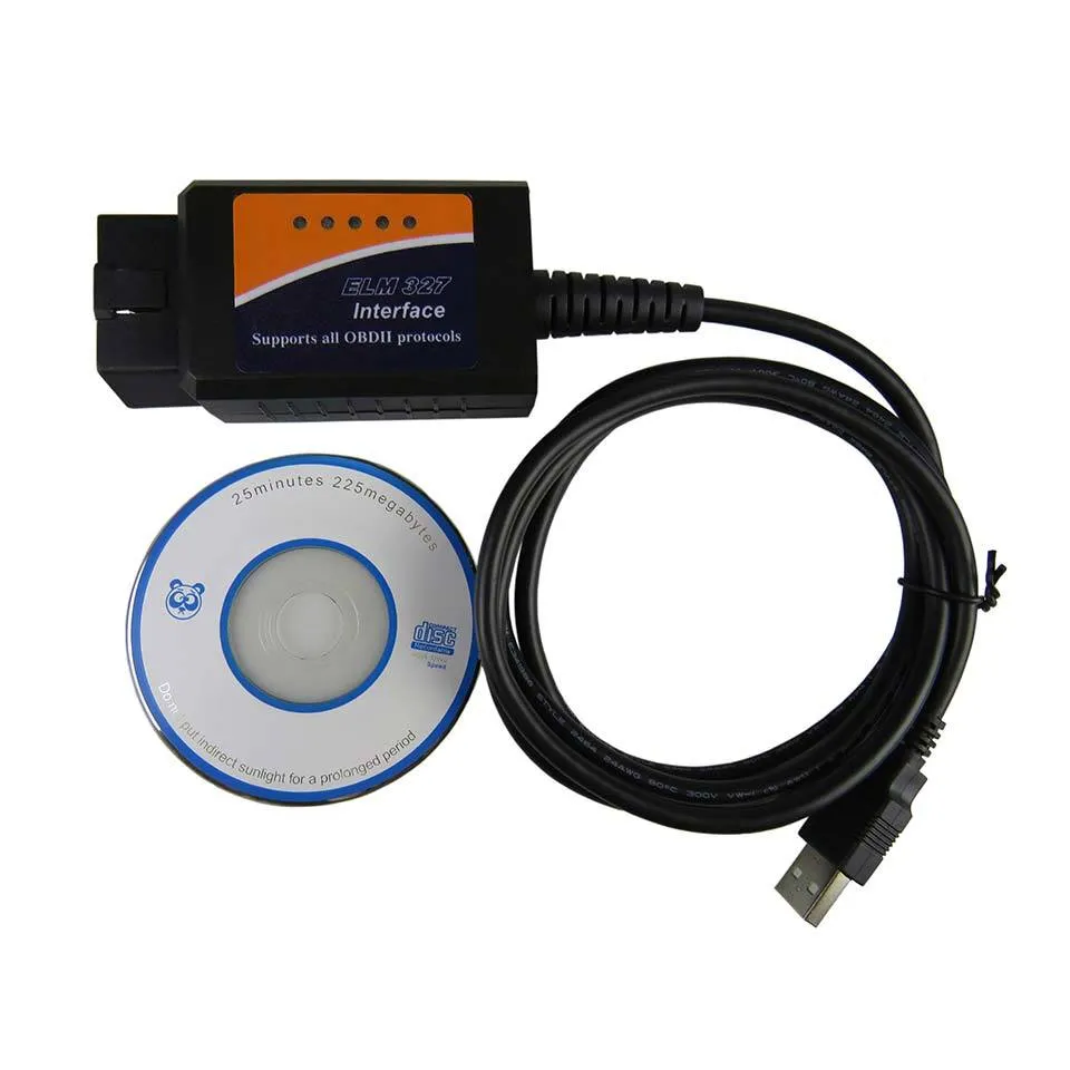 ELM 327 USB OBD2 Scanner de Diagnostic de voiture ELM327 V15 USB OBD 2 II outils de Diagnostic automatique EML327 FT232RL prise en charge de la puce J18506896441
