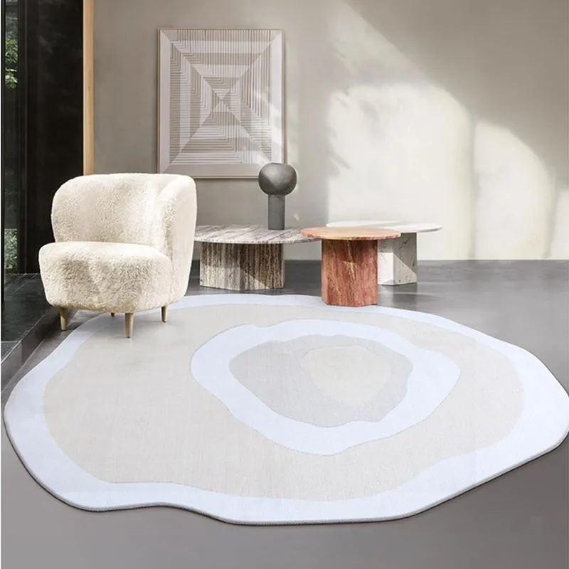 Japoński w stylu owalny dywan salon nieregularny jadalny stolik kawowy mata Strona główna gęsta dywan do sypialni dekoracje biura carp2193