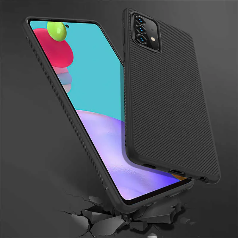 Mobiltelefonväska Lämplig för Samsung Galaxy A52 Fashion Simple Protective Cover Män Business Back Cover TPU Silicone Soft Shell