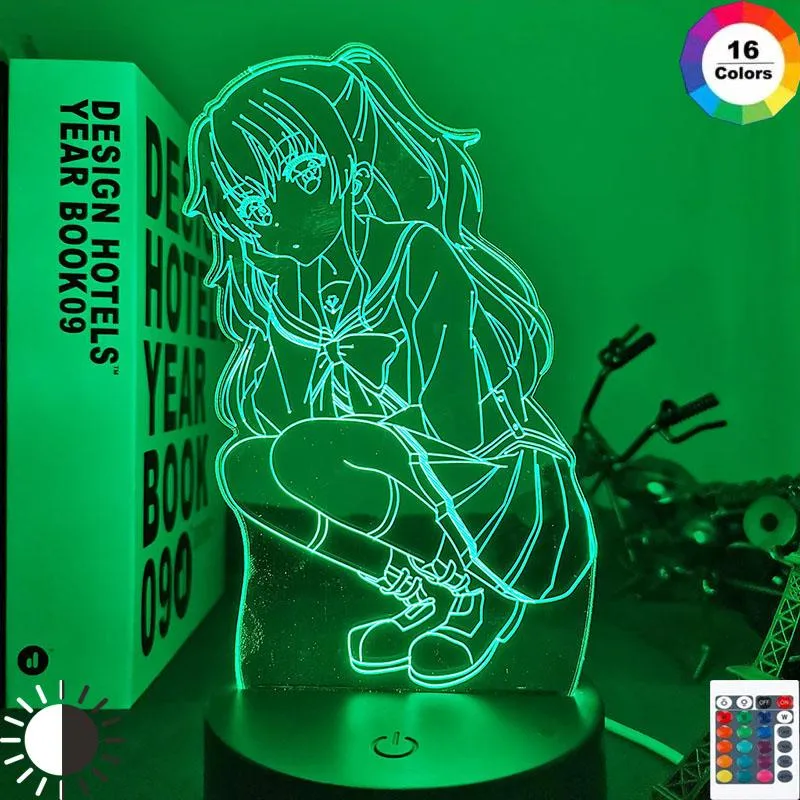 Nachtlichten LED LICHT ANIME CHARLOTTE Nao Tomori voor slaapkamer decor verjaardag cadeau lamp drop241u