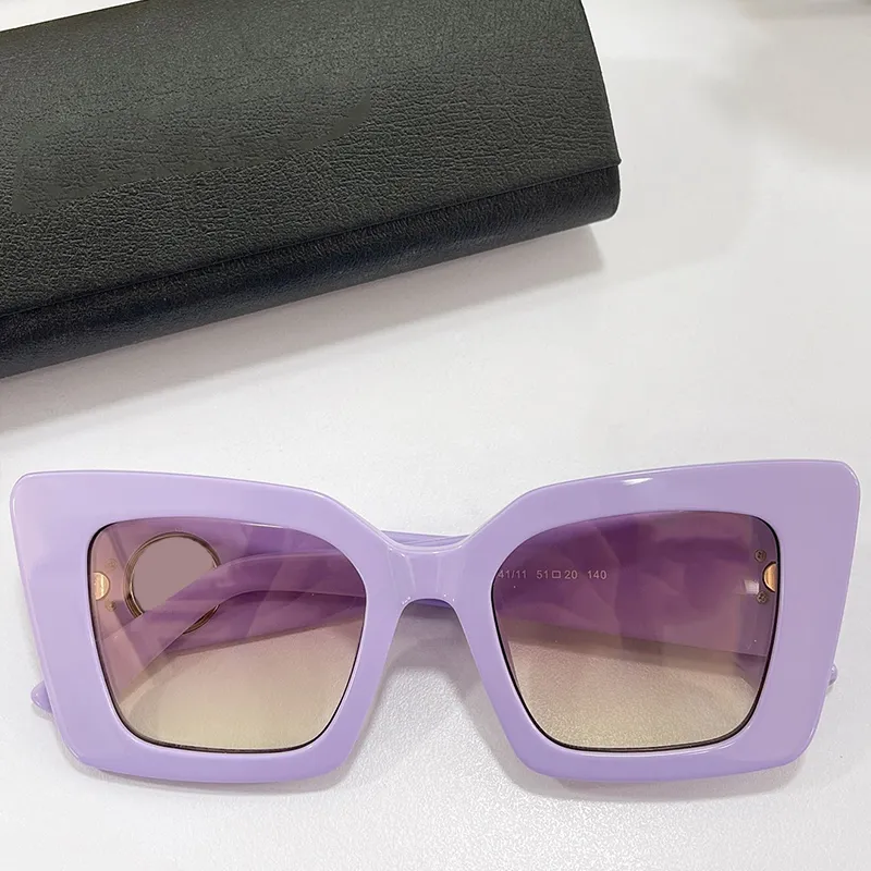 Модные солнцезащитные очки 4344 женские роскошные трендовые брендовые очки пластина светло-фиолетовые черные клубные путешествия отпуск стиль дизайнер UV400 prote253M
