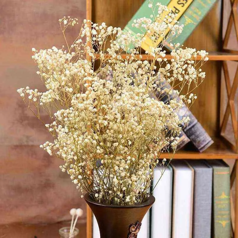 Fiori naturali freschi secchi conservati Gypsophila Paniculata, mazzi di fiori l'alito del bambino regalo la decorazione della festa nuziale 211101