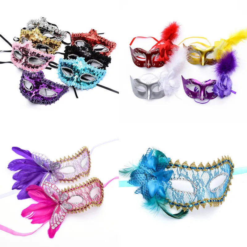 Máscara de penas de flor sexy mulheres meninas princesa bar ktv discoteca discoteca discoteca máscaras de bola de aniversário adereços de carnaval