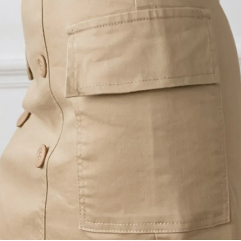 White Casual Stretch Women Denim Skirts With Pocket 2021 High Waist Summer Cargos Mini Pencil Skirt Feminino Jeans Saias X0428
