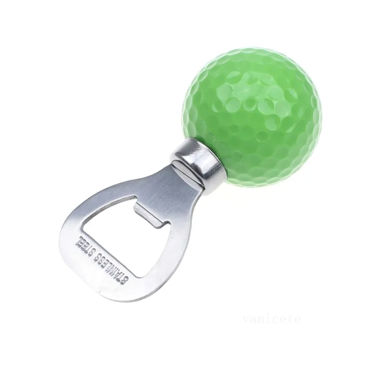 Golfbollformad ölflaskaöppnare Rostfritt stål Korkskruv Hem Bar Köks tillbehör 8 färger T2i53277