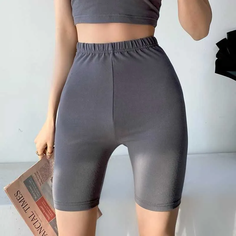 Gcarol Summer Women'sets 2 szt. Seksowna koszulka sportowa i szorty rowerowe Legging Running Fitness Yoga Stretch Tees Bodybuilding Spodnie 210707