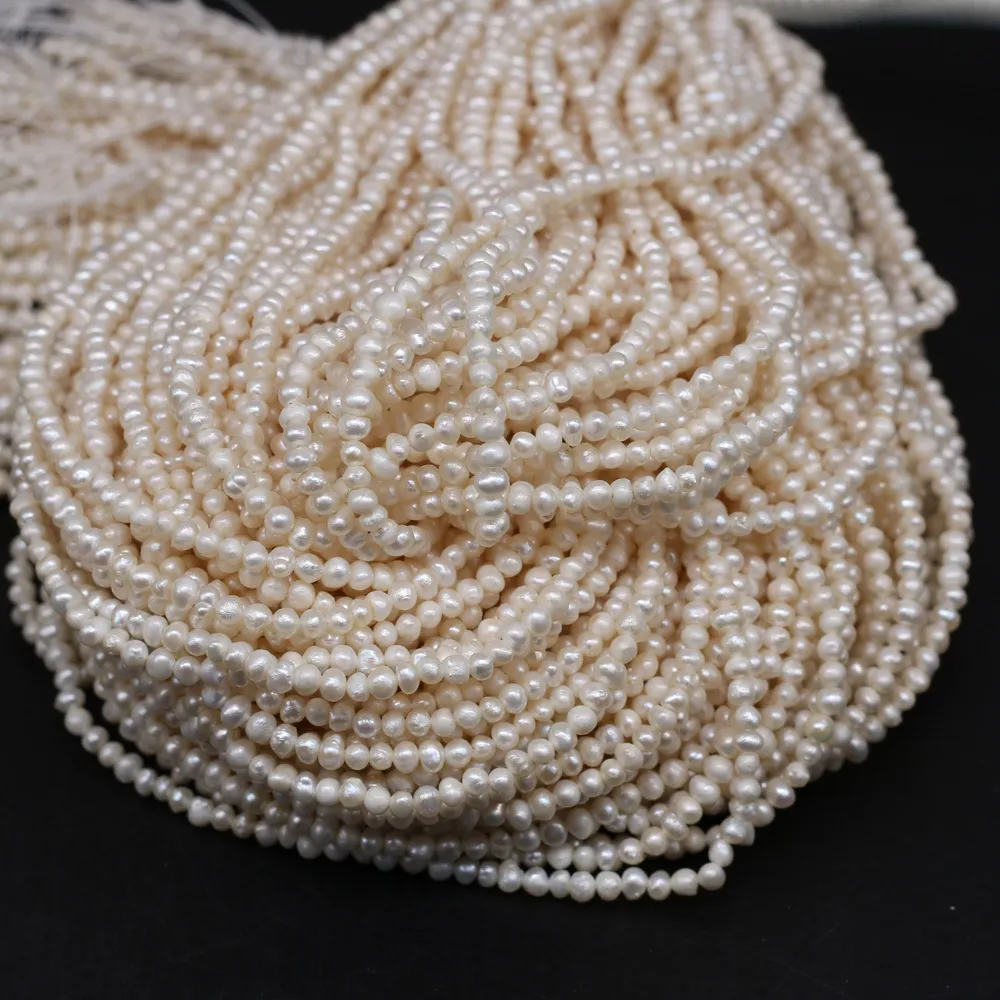 Perles de forme de pomme de terre de perle d'eau douce naturelle de haute qualité pour la fabrication de bijoux Bracelet collier accessoires pour femmes taille 2-3mm