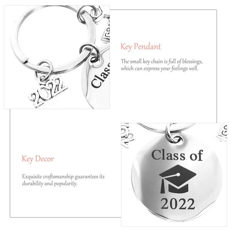 Porte-clés 2022 Cérémonie de remise des diplômes Porte-clés Certificat Souvenir Bachelor Hat Class Badge Porte-clés pour Friend2204