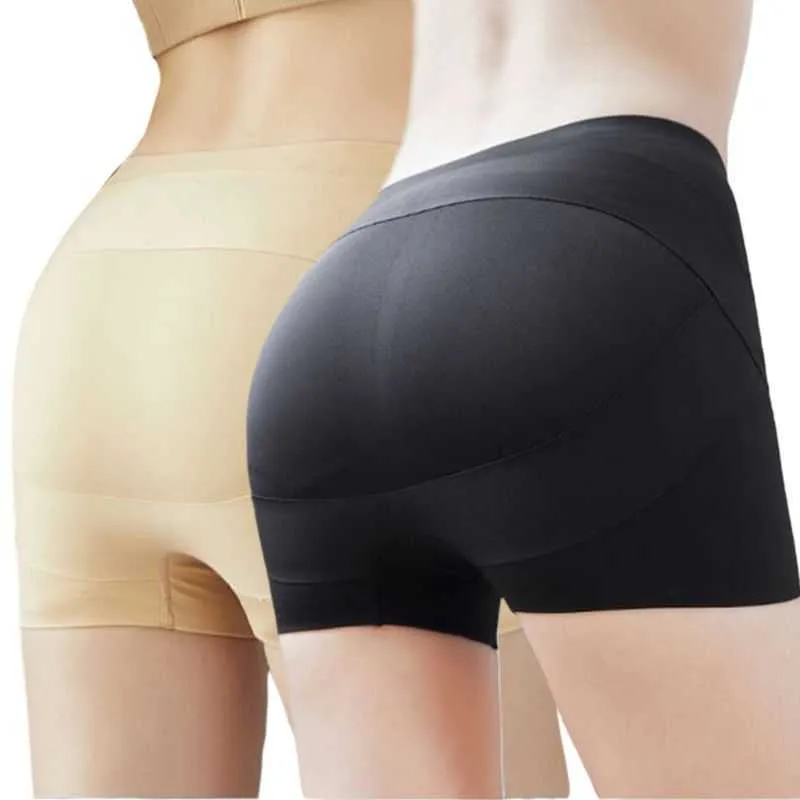 Kvinnor Mid Rise Tummy Control Panties Butt Lifter Shapewear Underkläder Hip Up Byxor Pelvis Korrigering Sömlös kroppsblad