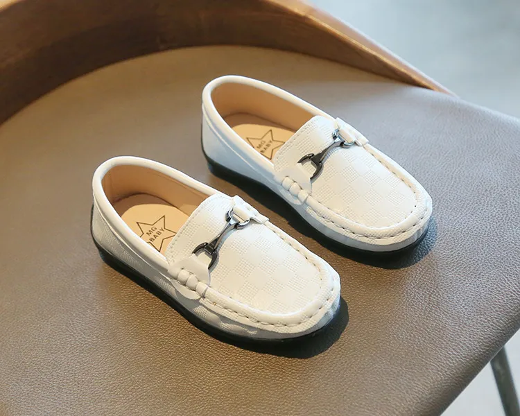 Fashion Kids shoes all Size 21-30 Children PU Leather Sneakers For Baby shoes Boys/Girls Boat Shoes Slip On Soft