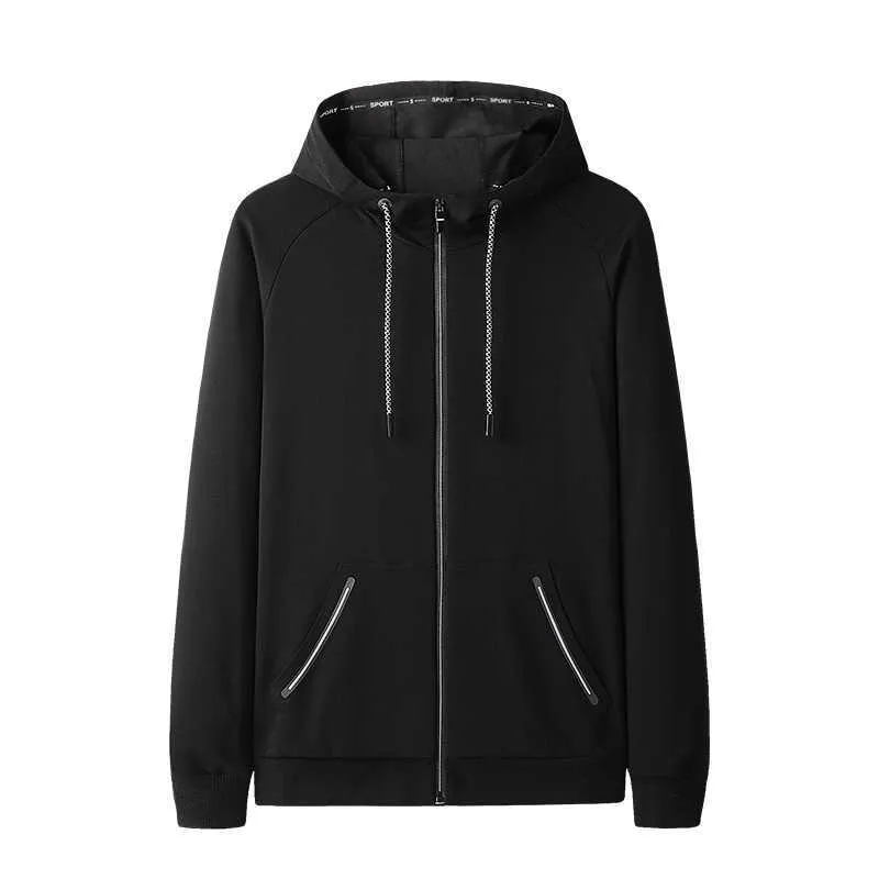 Plus Size 9XL Mannen Hoodies Zipper Up Casual Hip Hop Streetwear Mens Pullover Hooded Sweatshirts Mannelijke Hoodie Oversize Jasjassen 210813