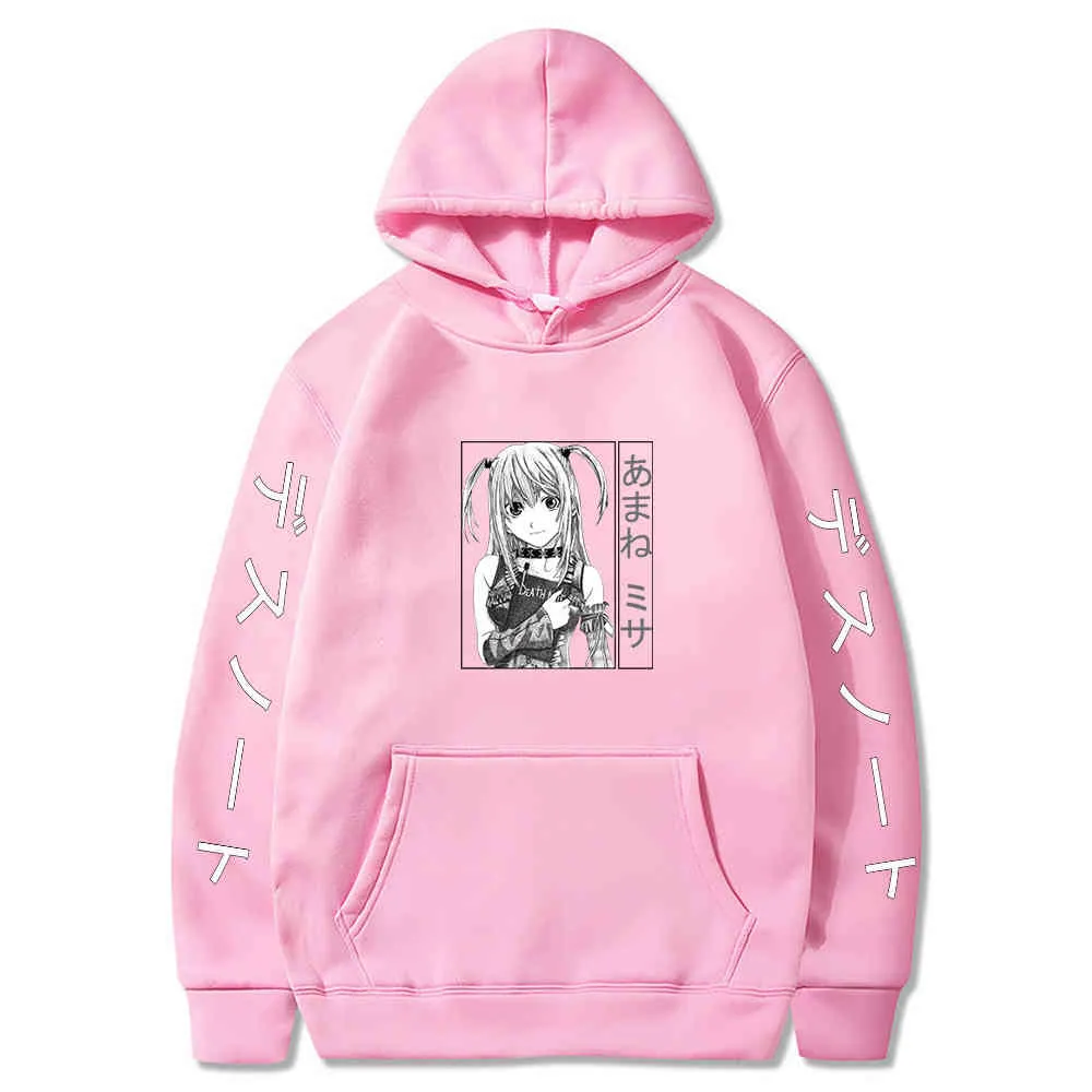 Morte nota pulôver camisola mulheres homens hoodies harajuku hoodie y0319