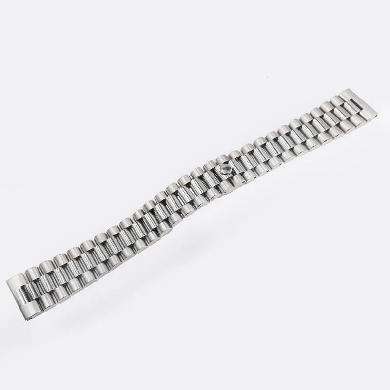 22mm band 316L Steel Solid Straight End Screw Links Replacement Wrist Watch Band Bracelet For President Bands248H