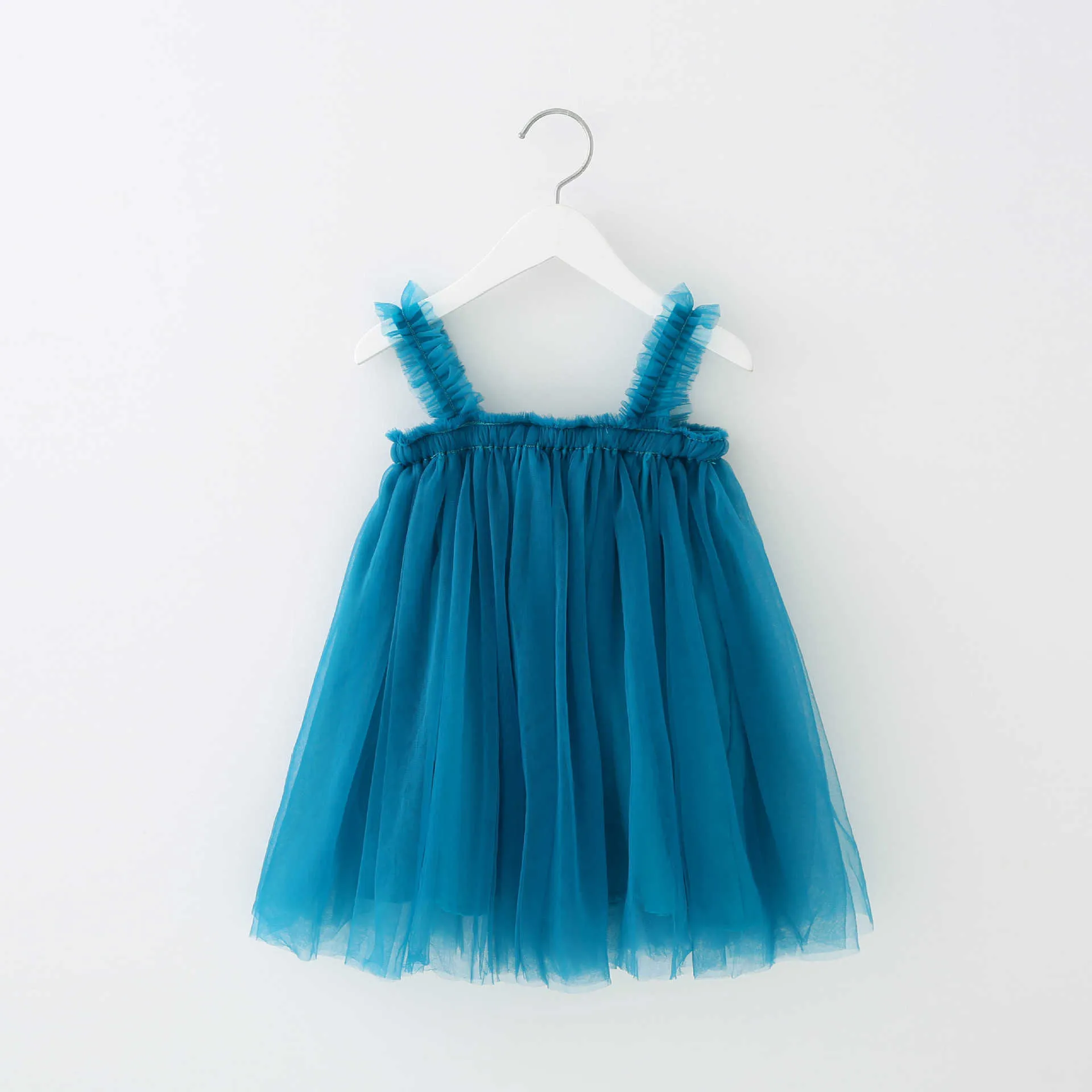 Solides Mädchenkleid Kleines Mädchen Sommerkleidung 2021 Drop Shipping Kleid für 90 bis 140 Schulmädchenkleid A-Linie Kleinkind Herbstkleidung Q0716