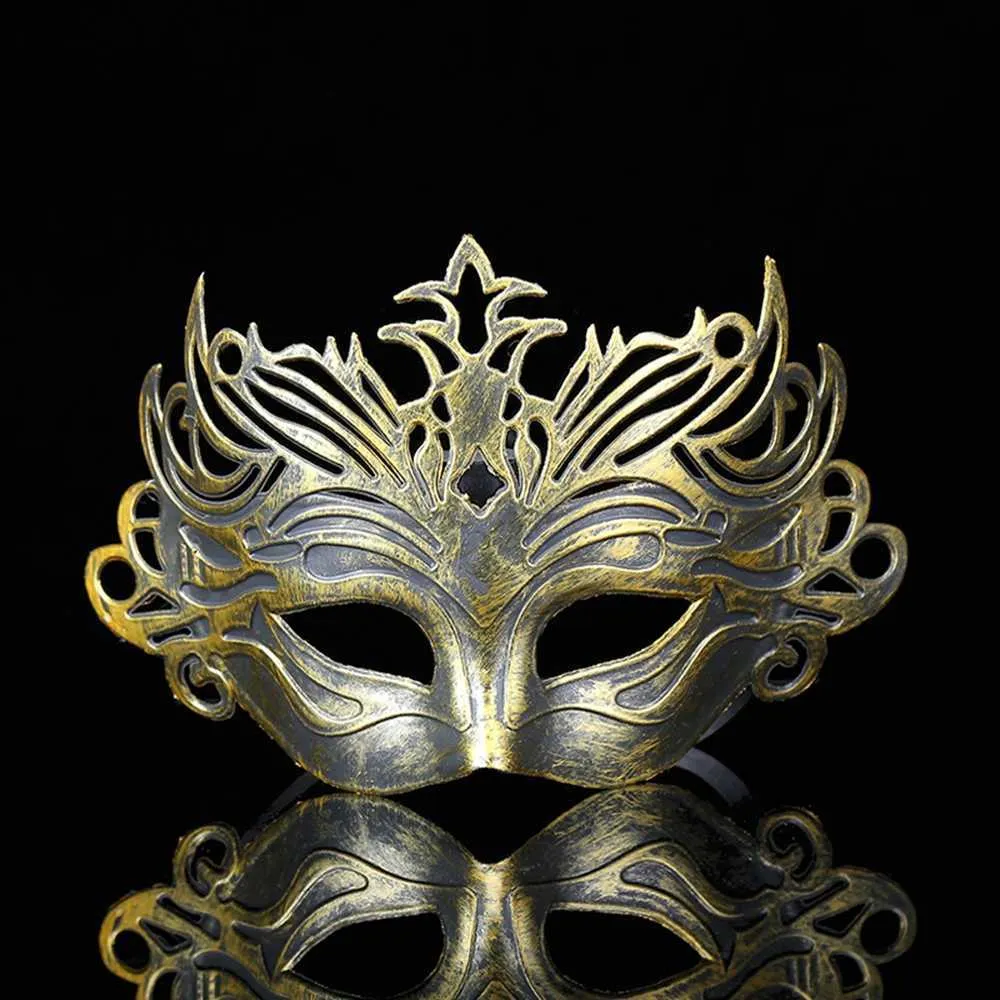 Cosmas Halloween Party Mask Venice Cut Cut Retro Rome Mask Masquerade Halloweenowe Kostiumy weneckie Maska Sawokoterbka Q0803193242