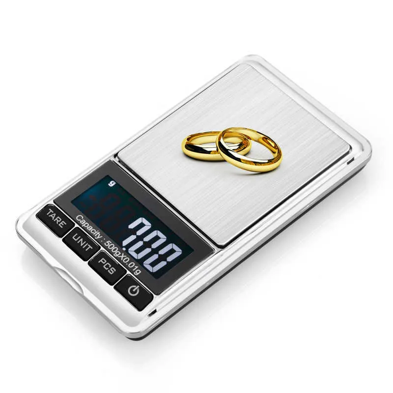 Mini Sieraden Pocket Schalen Hoge Precisie Gouden Diamant Nauwkeurige Gewicht Balans Digitale Electronic Scales 210927