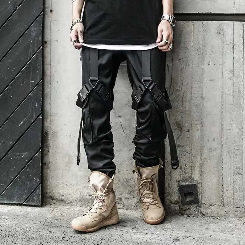 HOUZHOU Cargo Pants For Men Joggers Hip Hop Techwear Streetwear