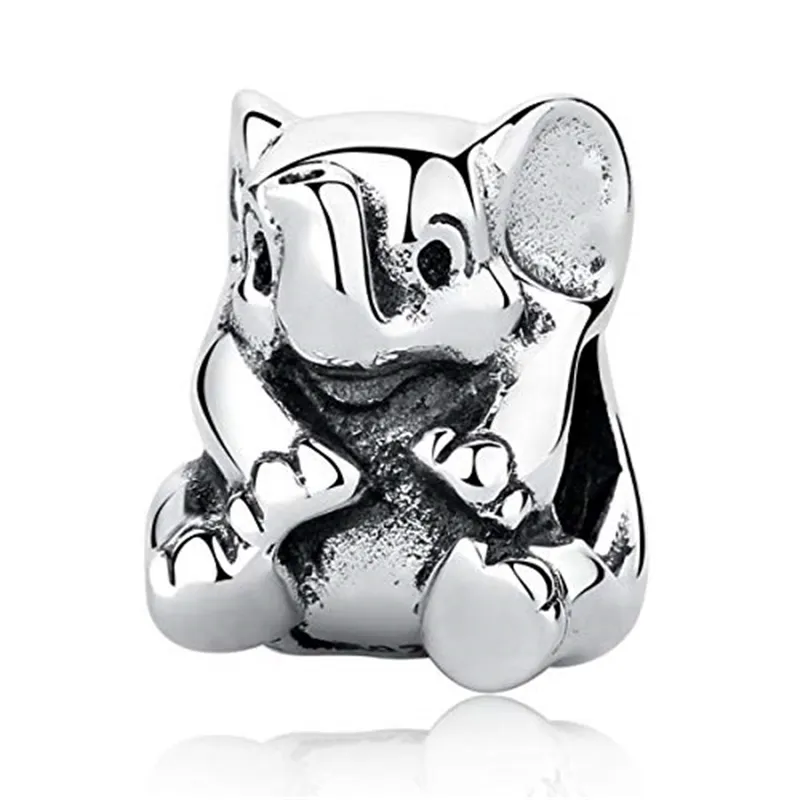 LA Menars Bilgelik Baykuş Fil Kedi Noel Ağacı Gümüş 925 Boncuk Charms Pandora Bilezik Kolye Uyar