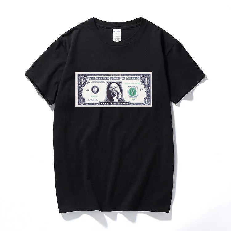 Novas marcas de moda, dólar humorístico e engraçado Imprimir homens O Pescoço T-shirts de algodão de manga curta, camisetas de alta qualidade. X0621.