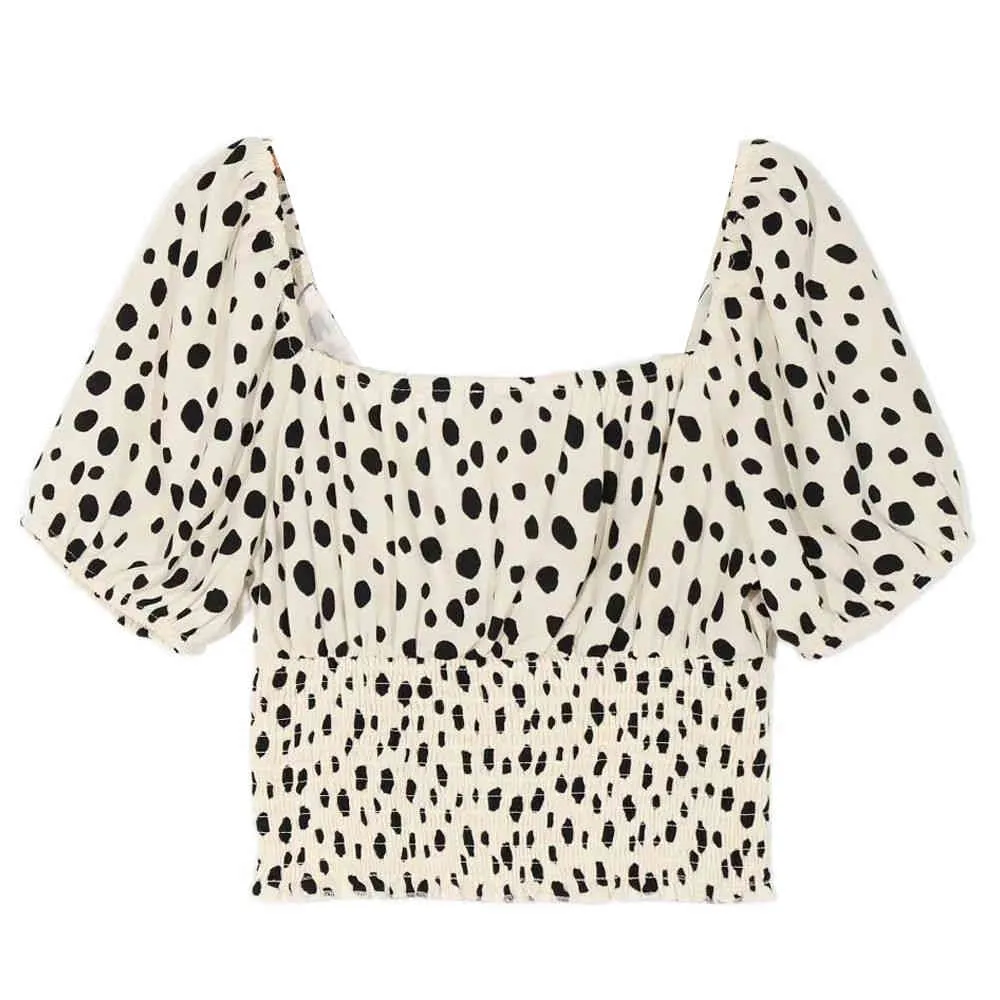 Moda retro leopardo branco impressão blusas mujer de moda mulheres v neck blusa camisa vintage mulheres harajuku top 210520