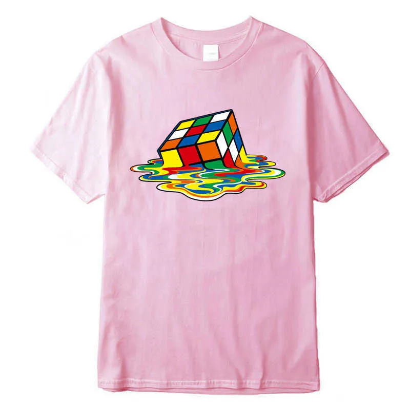 Xinyi T-shirt Högkvalitativ 100% bomull för män Kortärmad Magisk Square Design Print Tshirts T-shirts Kläder 210629